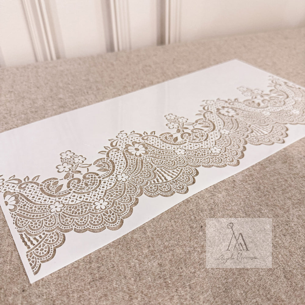 Angela Morrison Bridal Rosette Veil Stencil