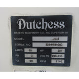 Dutchess JN 36 Part Semi-Automatic Divider Rounder, Used Excellent Condition