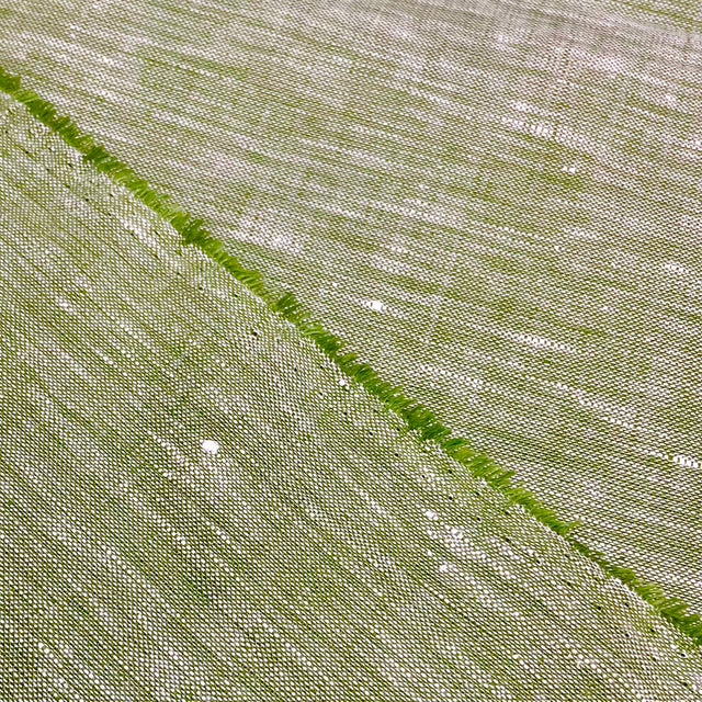 Pure Linen 2-Tone Melange Green/Ivory