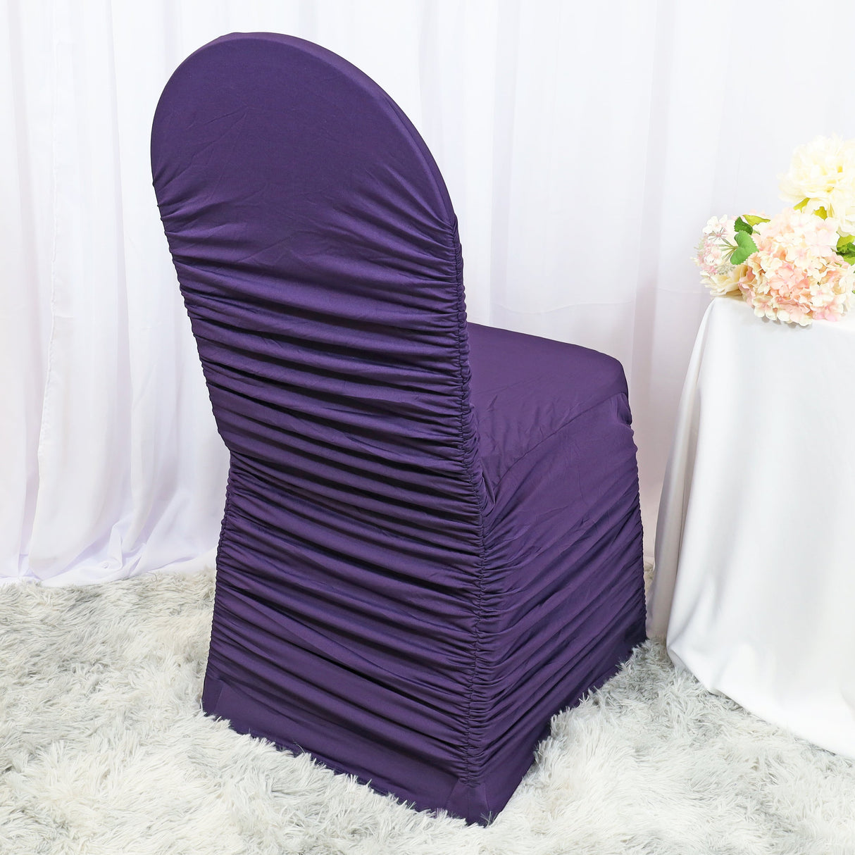 Spandex Banquet Chair Cover Eggplant