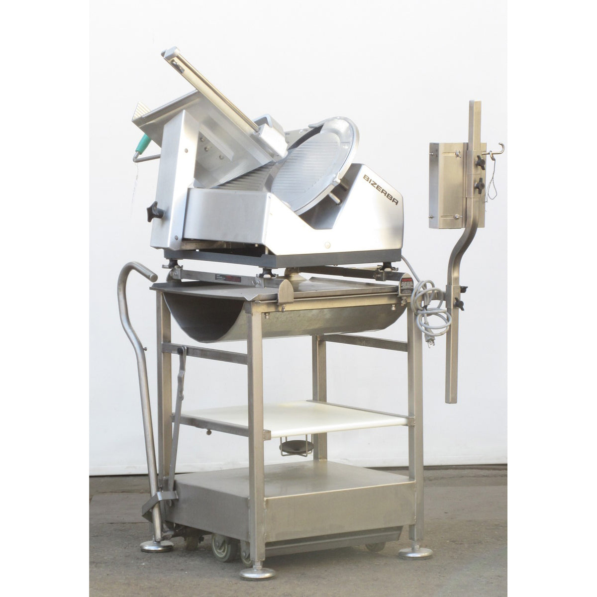 Bizerba GSP HD Automatic Meat Slicer On Transport Cart, Used Excellent Condition