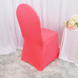 Embossed Vintage Spandex Banquet Chair Cover Coral