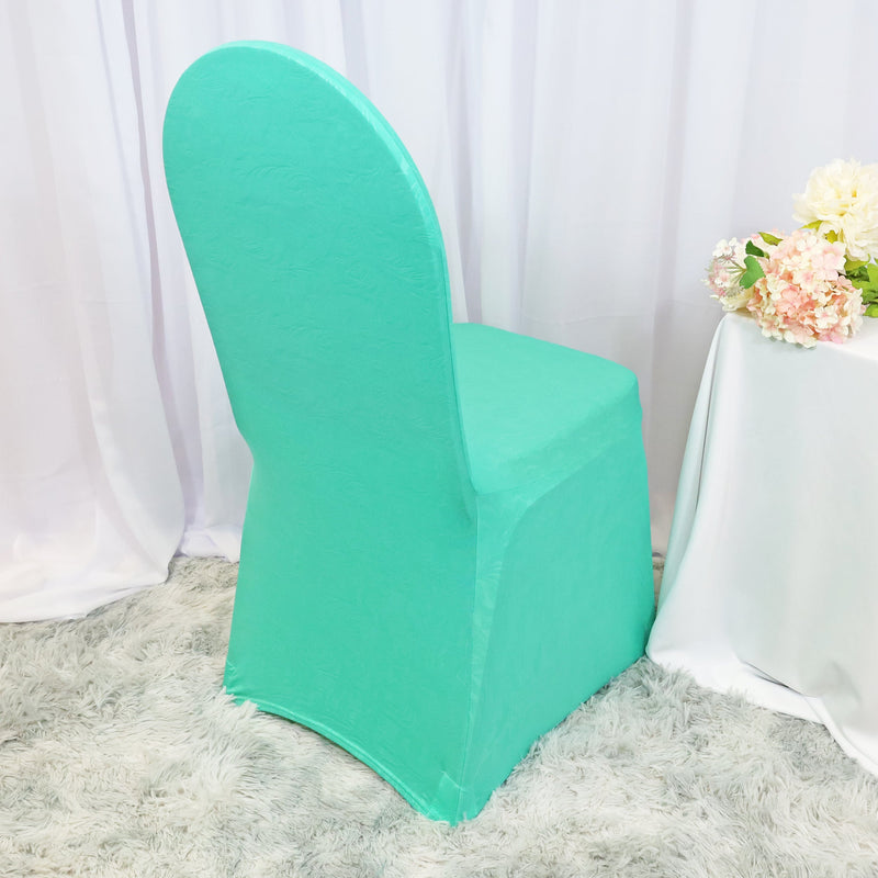Embossed Vintage Spandex Banquet Chair Cover