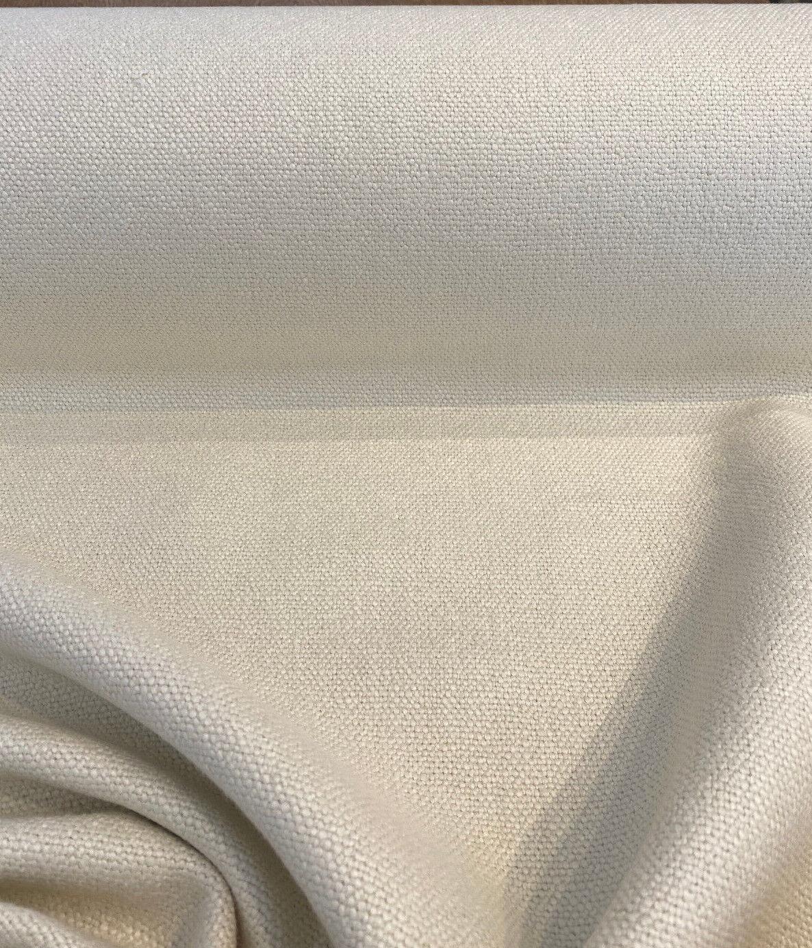 Fauna Linen Beige Tailored Italian Heavy Upholstery Fabric - Beige, Railroaded, 55" To 56" Width (1 Yard)