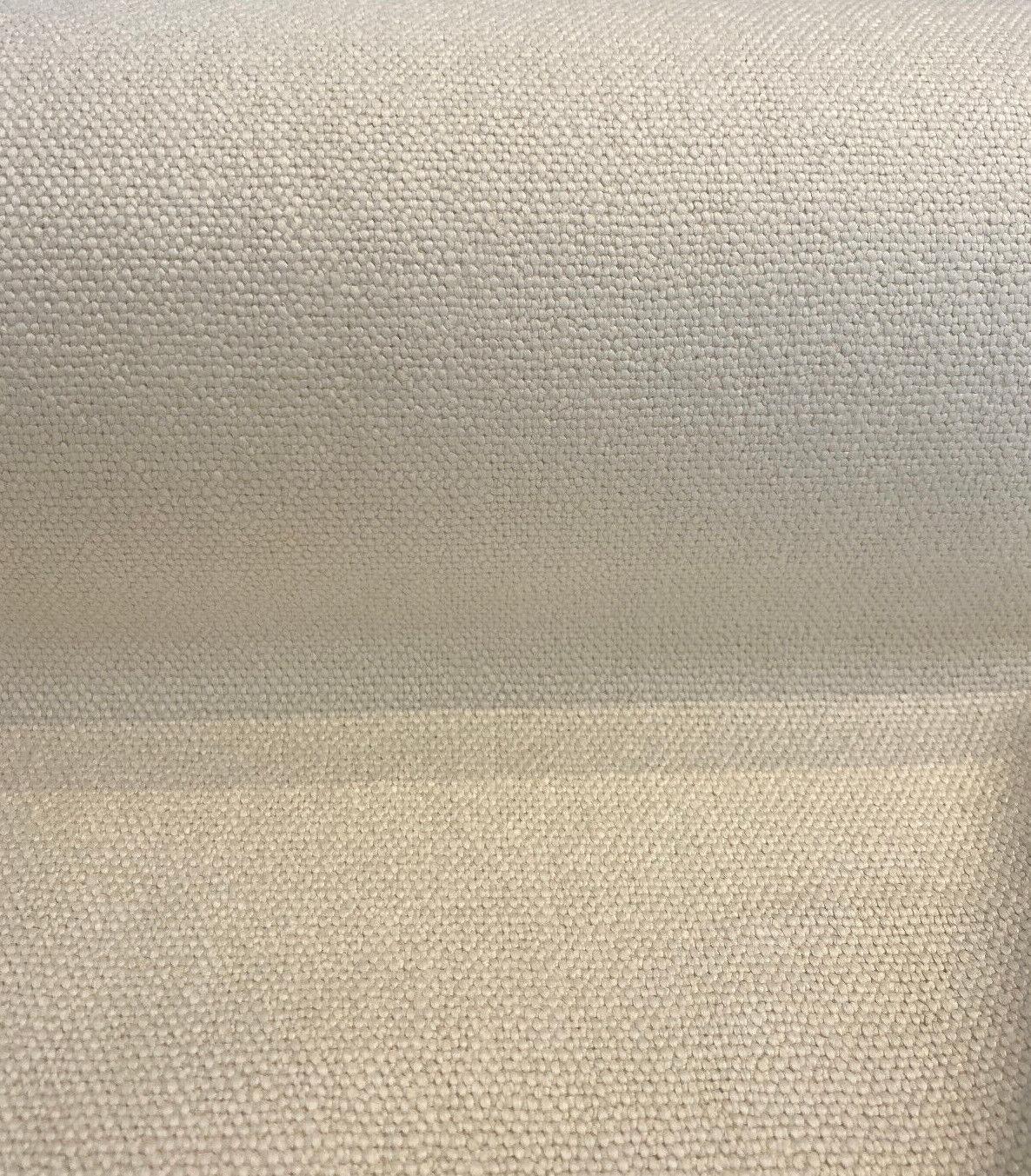 Fauna Linen Beige Tailored Italian Heavy Upholstery Fabric - Beige, Railroaded, 55" To 56" Width (1 Yard)