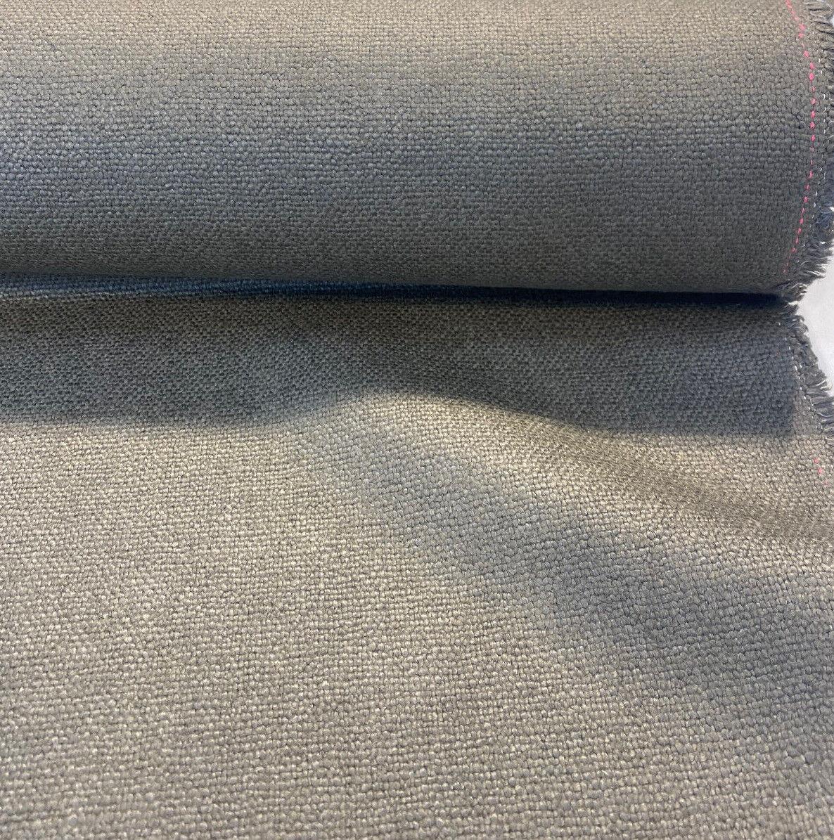 Fauna Linen Bark Taupe Tailored Italian Heavy Upholstery Fabric - Bark Dark Taupe, 55-56" Width (By The Yard)