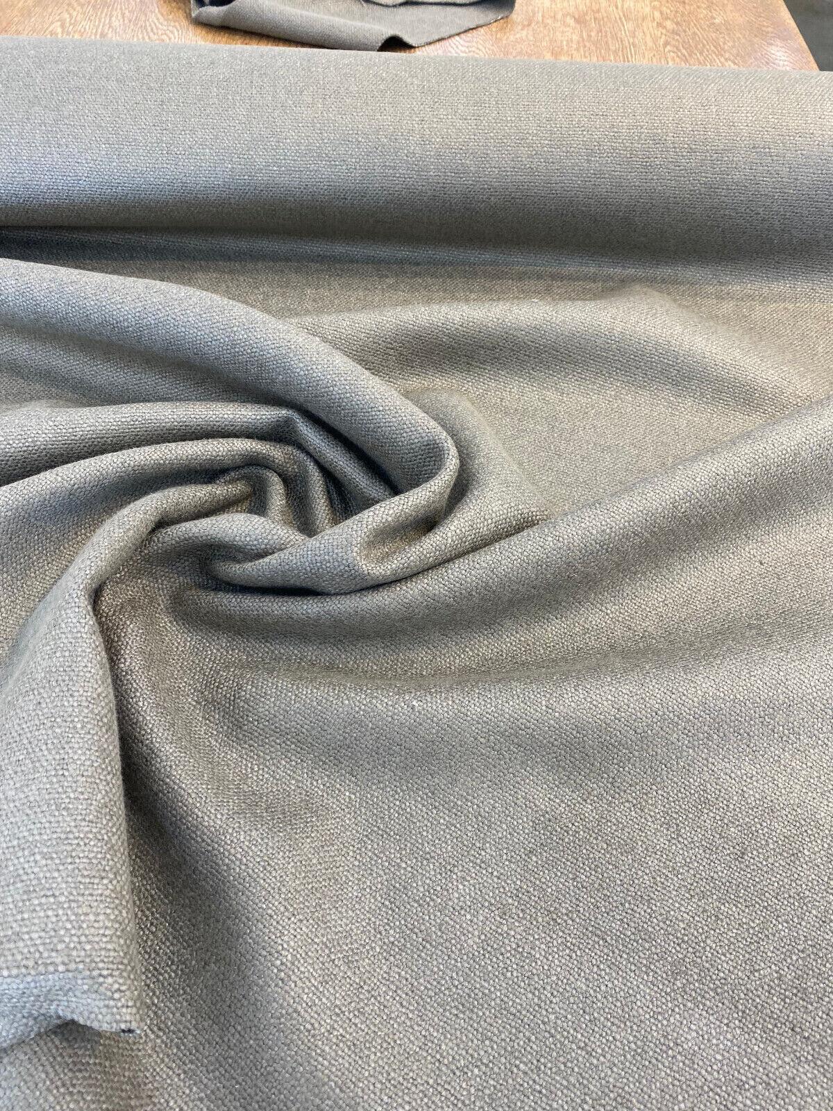Fauna Linen Bark Taupe Tailored Italian Heavy Upholstery Fabric - Bark Dark Taupe, 55-56" Width (By The Yard)
