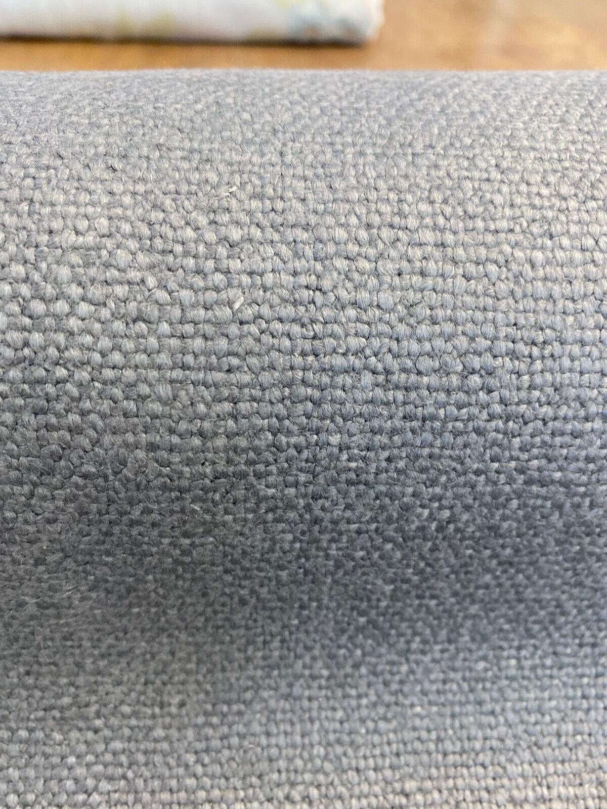 Fauna Linen 90 Percent Linen 10 Percent Nylon Fabric - Storm Gray, Railroaded, 55-56" Width (1 Yard)