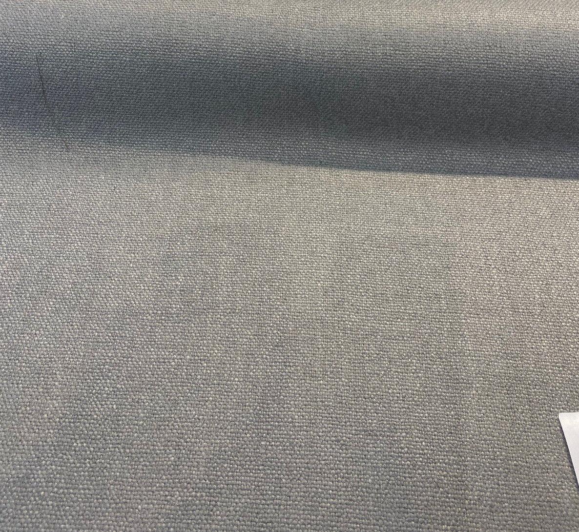 Fauna Linen 90 Percent Linen 10 Percent Nylon Fabric - Storm Gray, Railroaded, 55-56" Width (1 Yard)