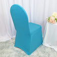 Embossed Vintage Spandex Banquet Chair Cover Turquoise