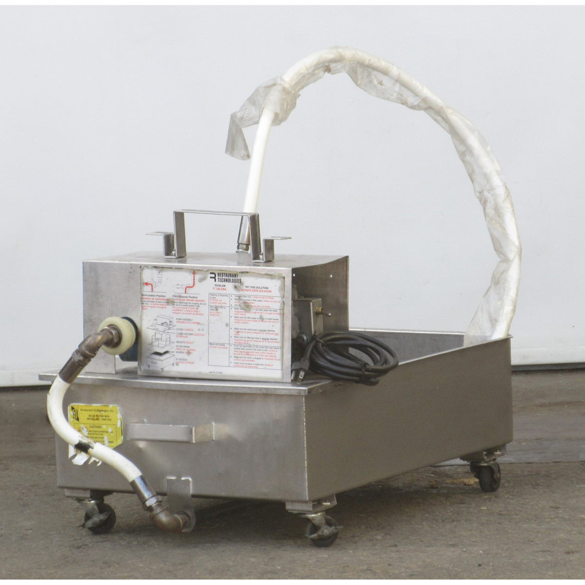 RTI [Restaurant Technologies, Inc.] Oil Filtration System, Used Excellent Condition