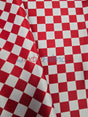 Checkered Satin Fabric - Racing Flag Pattern, Black And White Or Red And White, 58/60" Width (1 Yard)