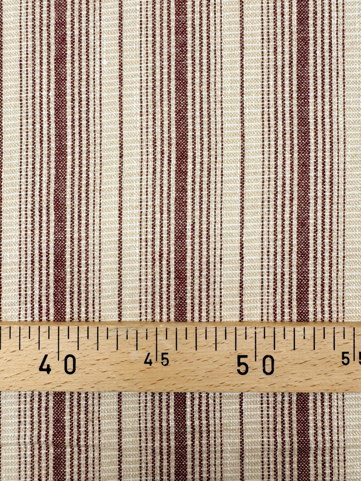 Wool Cotton Striped Fabric