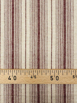 Wool Cotton Striped Fabric
