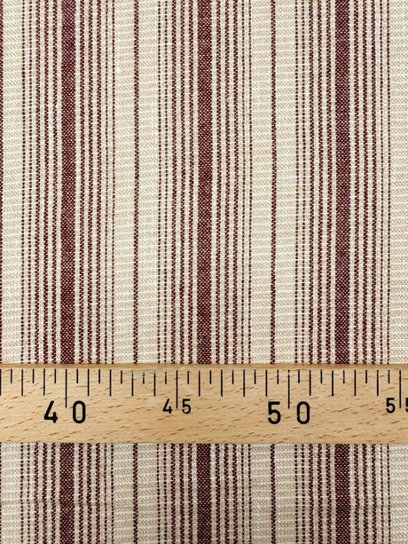 Wool Cotton Striped Fabric