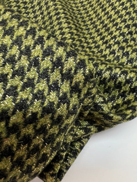 Wool Houndstooth Tweed Suit Fabric