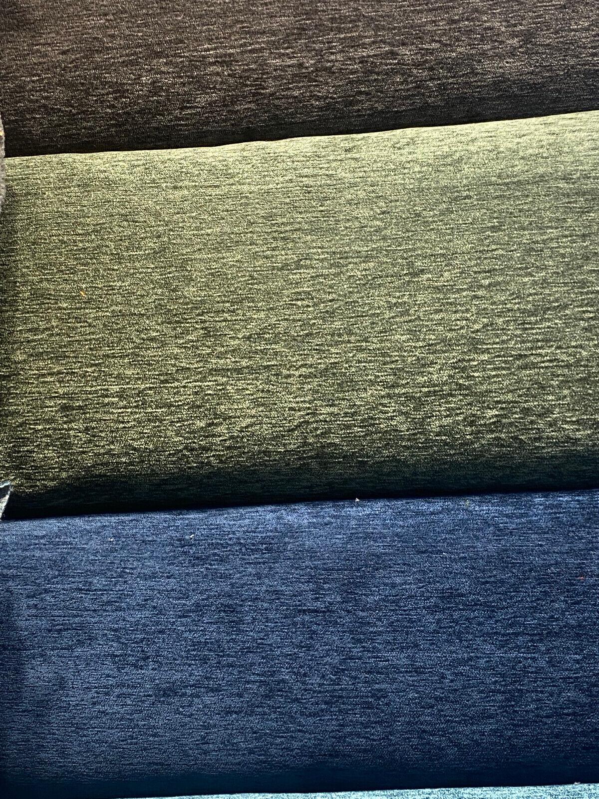 Barcelona Green Hunter Soft Chenille Upholstery Fabric - Hunter Green, Solid, 56" Width (1 Yard)
