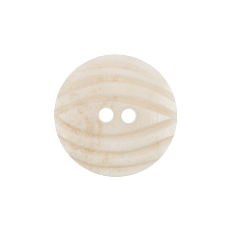 Natural Bone Carved Circular 2-Hole Button - 36L/23mm