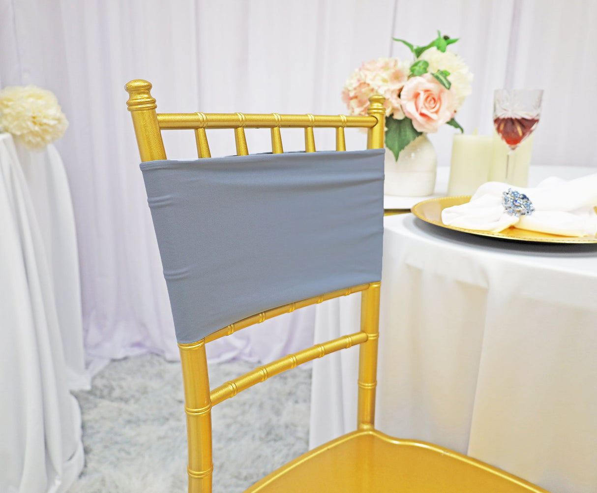 Spandex Chair Bands 7x13 Dusty Blue