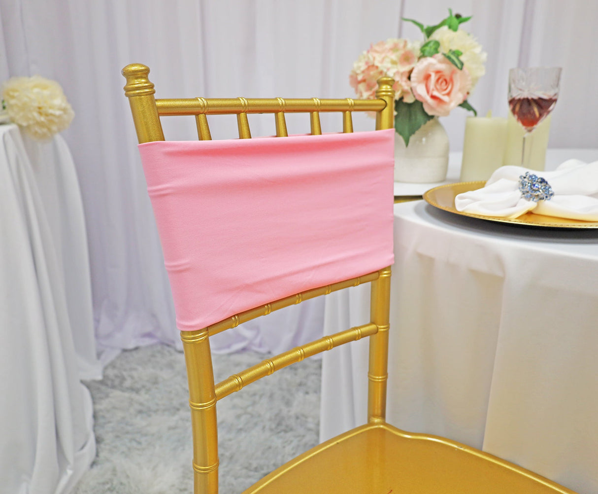 Spandex Chair Bands Pink 7x13