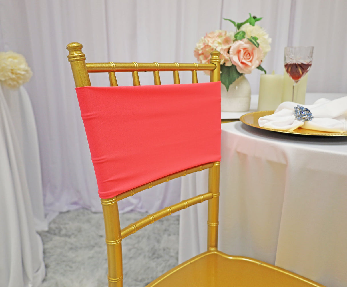 Spandex Chair Band Sample Coral