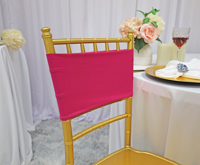 Spandex Chair Bands 7x13 Fuchsia