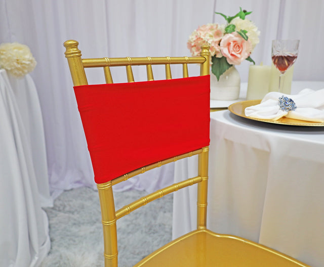 Spandex Chair Bands Red 7x13 10pcs/pk