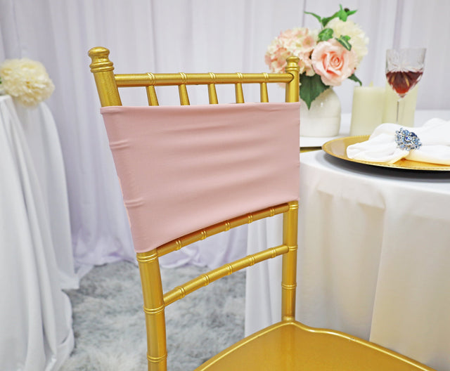 Spandex Chair Bands Blush Pink
