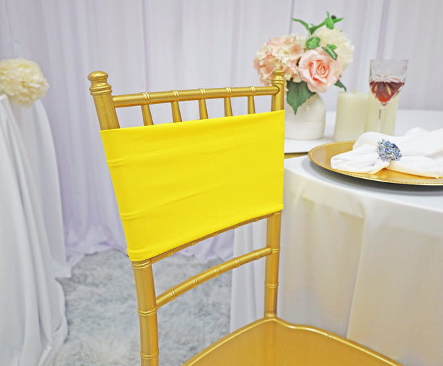 Spandex Chair Bands Sample 7x13 Canary Yellow