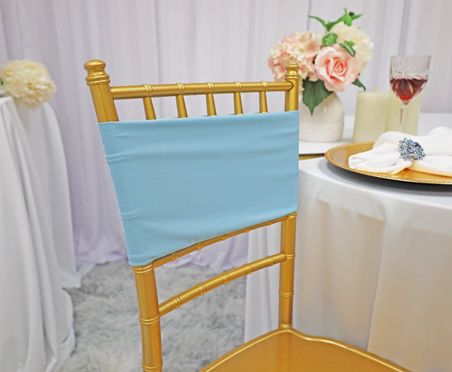 Spandex Chair Bands 7x13 Baby Blue