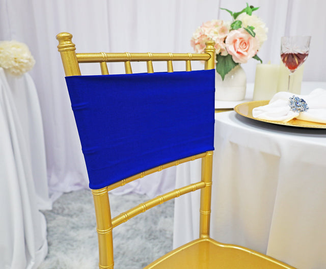 Spandex Chair Bands Royal Blue Sample