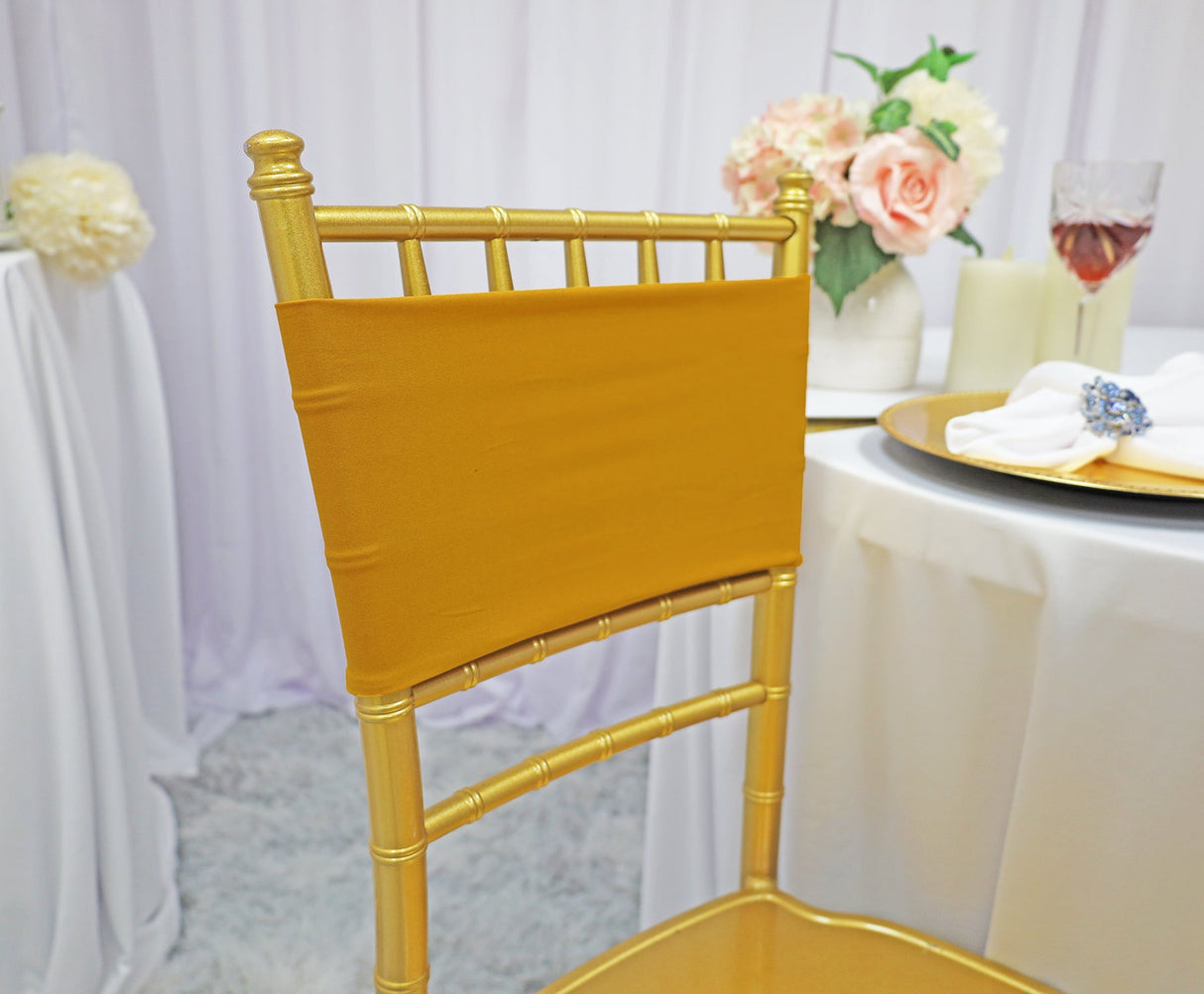 Spandex Chair Bands Gold 7x13