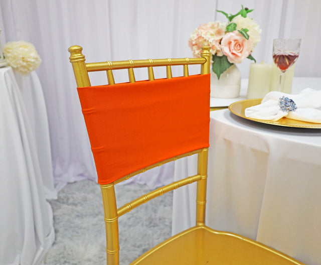 Spandex Chair Bands Orange Sample