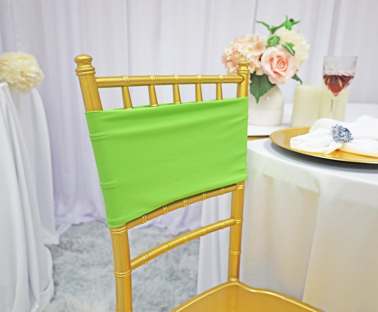 Spandex Chair Bands 7x13 Apple Green