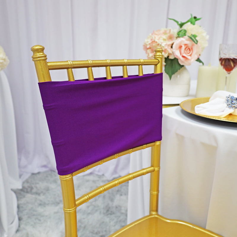 Spandex Chair Bands Sample Purple