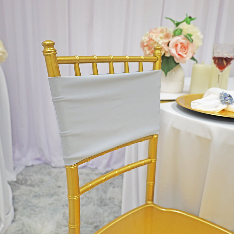 Spandex Chair Band Sample 7x13 Platinum