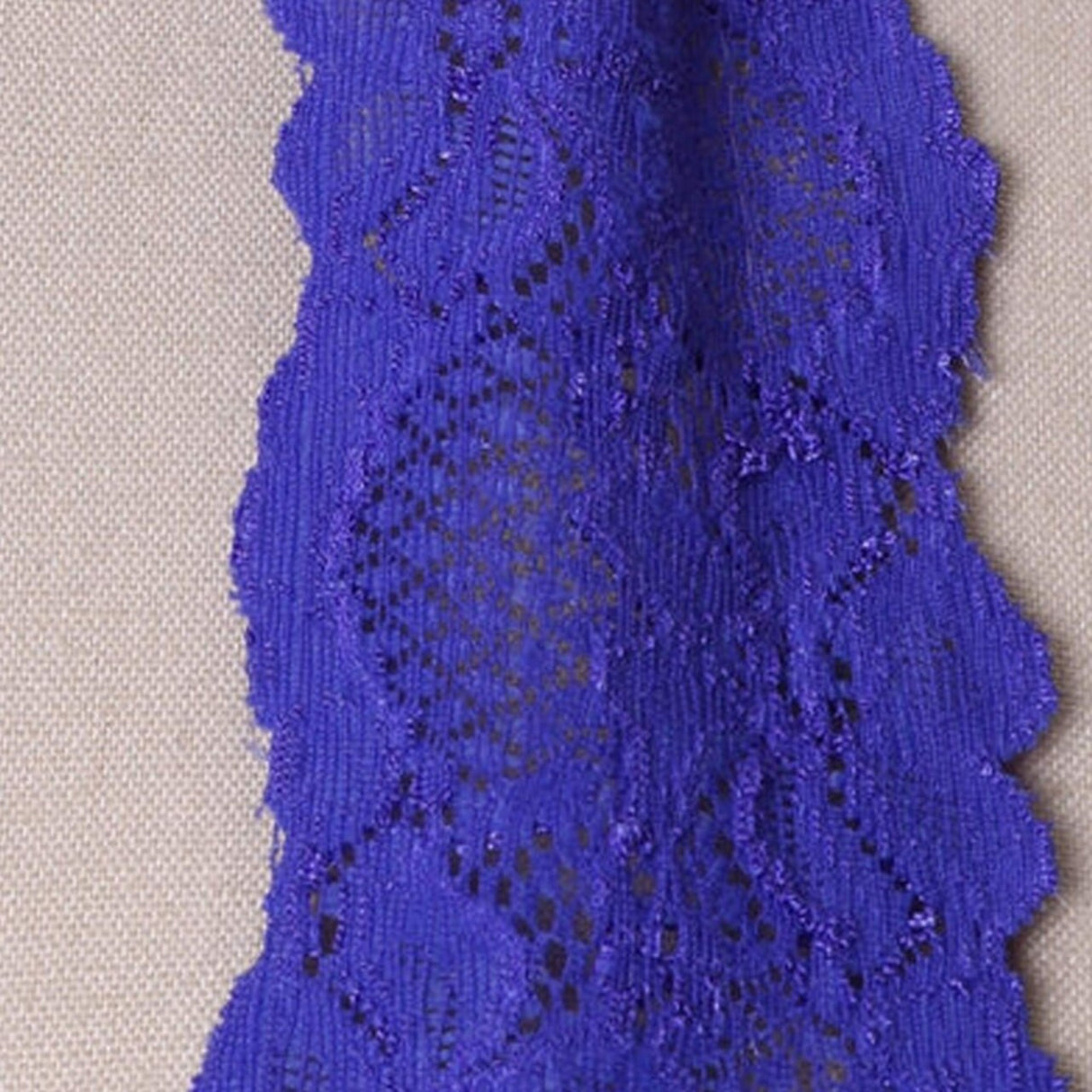 2 Yards Purple Wide Stretch Lace 2.5" Floral Elastic Trim for Lingerie, Overlays & Accents