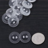 12 Pieces Clear Subtle Flower Design Buttons 9/16 Inch