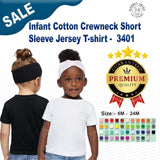 RADYAN® Infant Cotton Crewneck Short Sleeve Jersey T-shirt