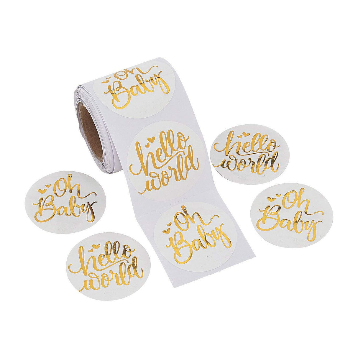 1 1/2"Bulk 100 Pc Baby Shower Sticker Roll