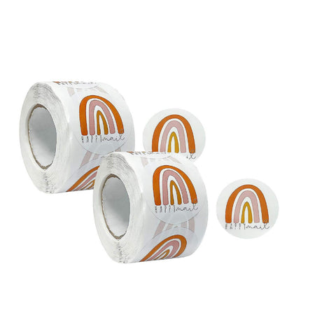 500 Pieces Wrapables Happy Mail Thank You Stickers Roll 1.5 Inch