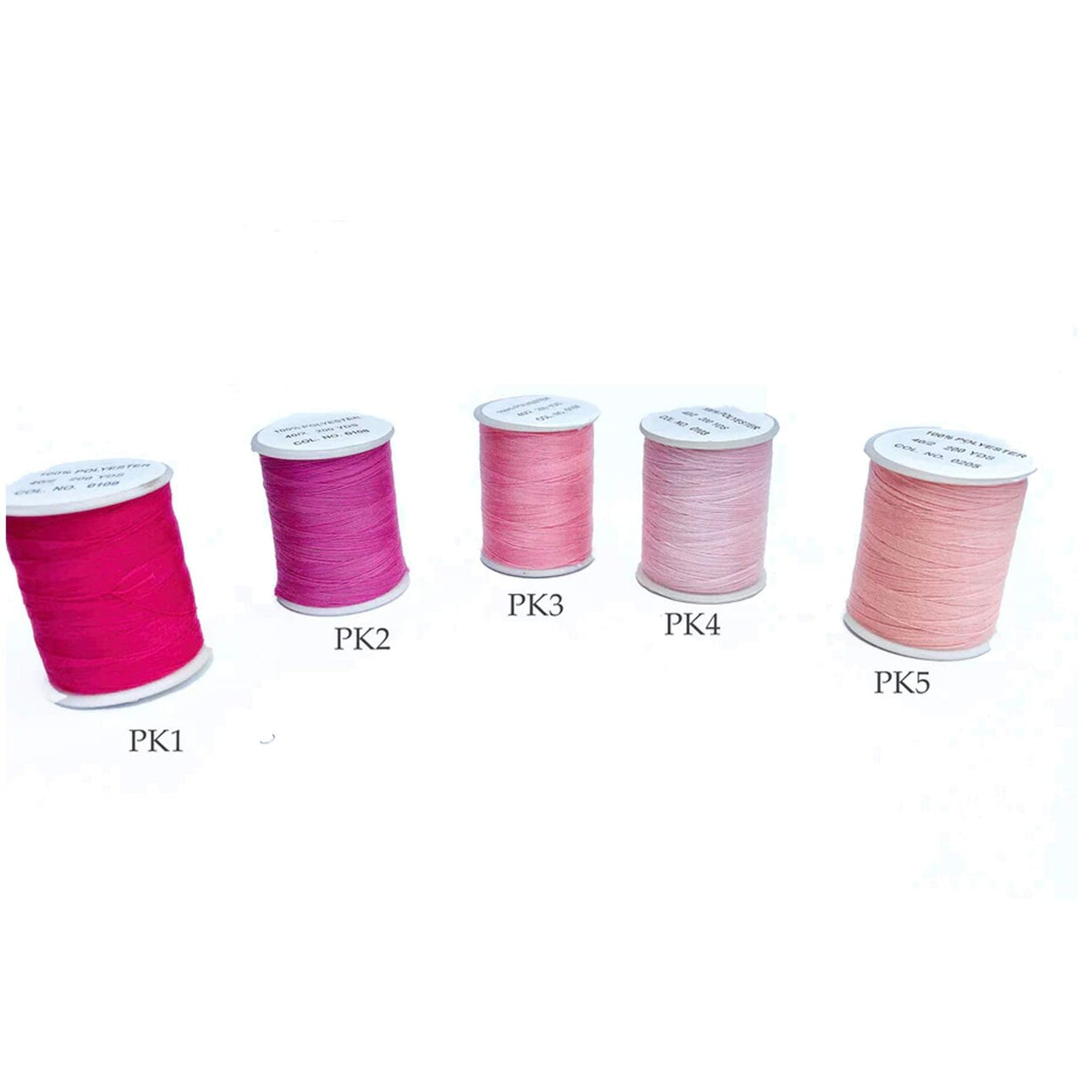 200 Yards Polyester Thread Pink Shade Small Spool for Embroidery and Crafts