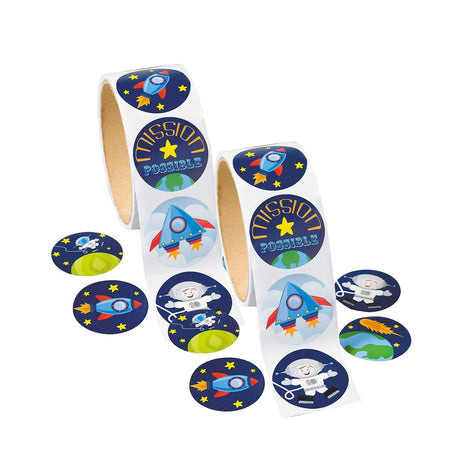 Space Sticker Roll 100 Pieces