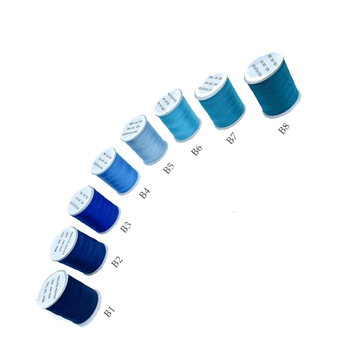 200 Yards Blue Polyester Thread Small Spool for Garment Repairs and DIY