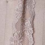 2 Yards Beige Stretch Lace Trim 2.5" Wide Nude Floral Elastic for Lingerie, Sleepwear & Sewing Projects