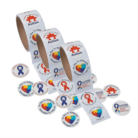 Bulk 100 Pieces Autism Awareness Sticker Roll