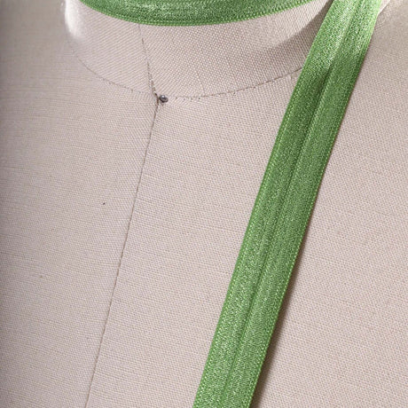 3 Yards Apple Green Fold Over Elastic 5/8" Soft Trim for Hair Accessories & DIY Crafts