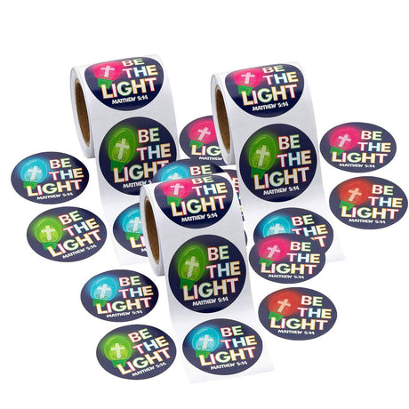 Title: 1 1/2" Religious Christmas Be the Light Sticker Roll 100 Pc