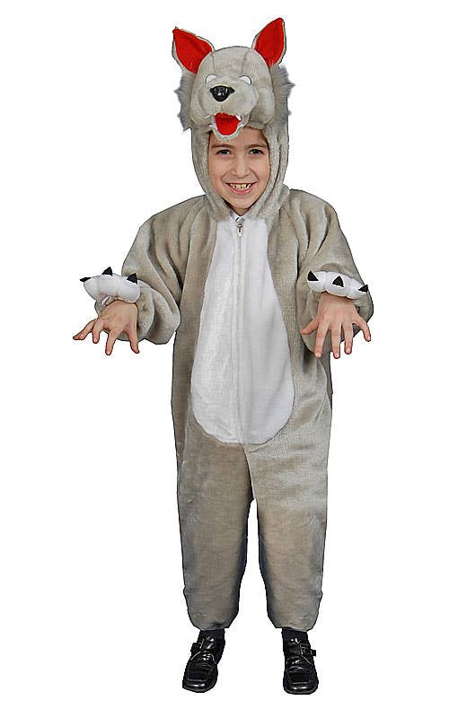 Kids Plush Wolf Costume