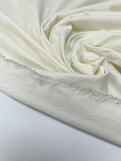 Cotton Polyamide Elastane Woven White
